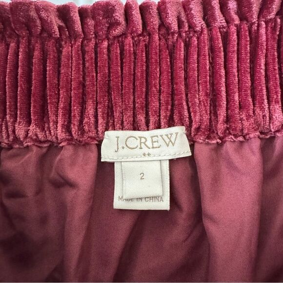 J. Crew Red Velvet Mini Skirt - Size 2 - Picture 3 of 3
